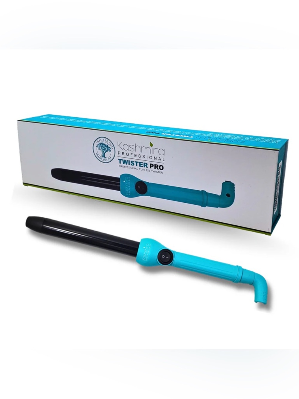 Kashmira Professional 25/25mm Twister Pro Hair Curling Wand - Turquoise